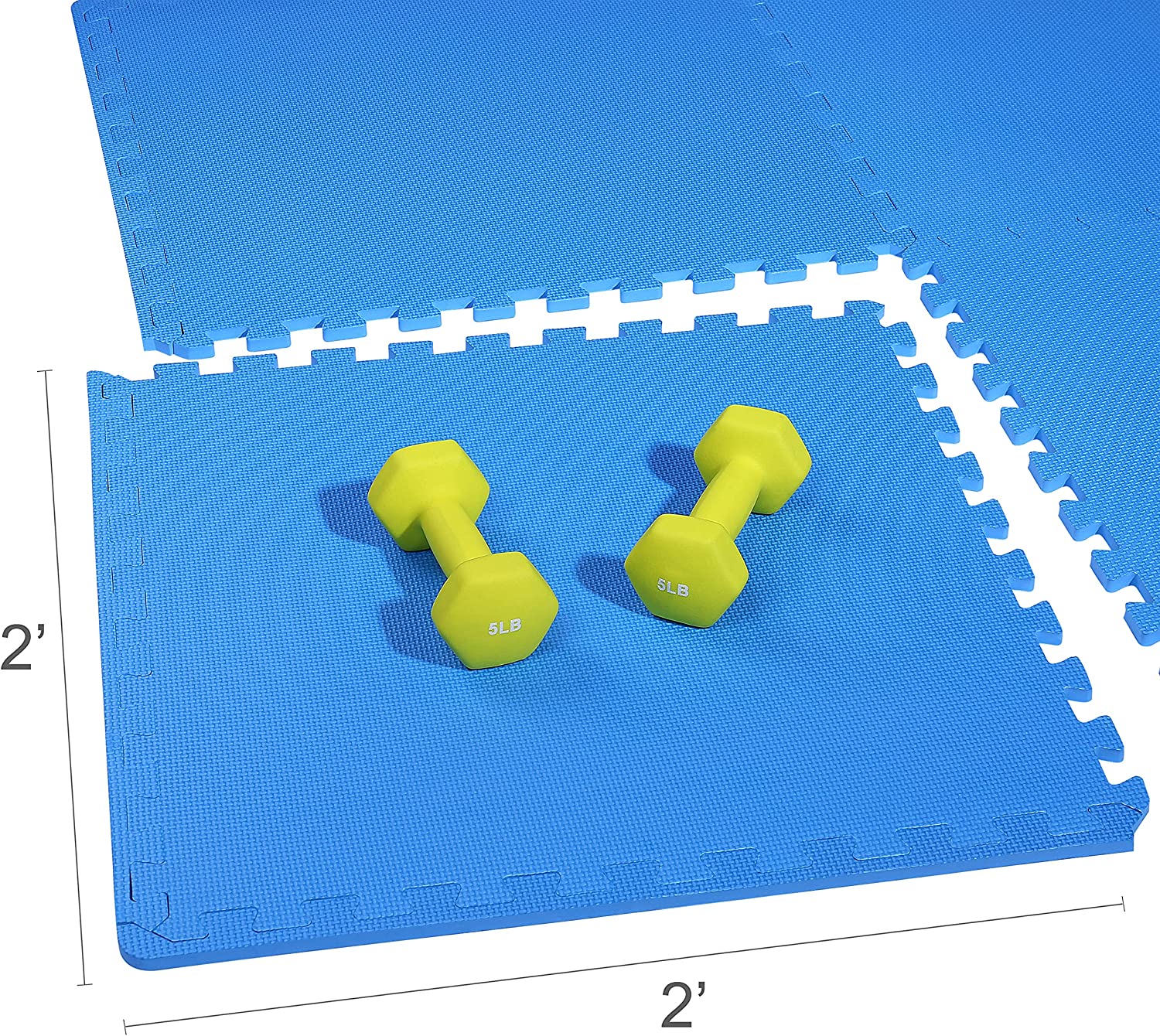 BalanceFrom Puzzle Exercise Mat with EVA Foam Interlocking Tiles