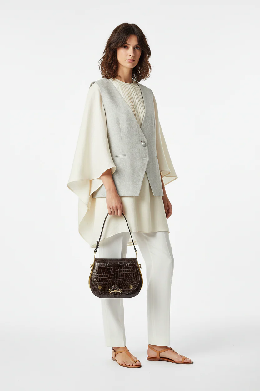 Hermès Passe-Guide Shiny Porosus Crocodile Ebène Gold Hardware