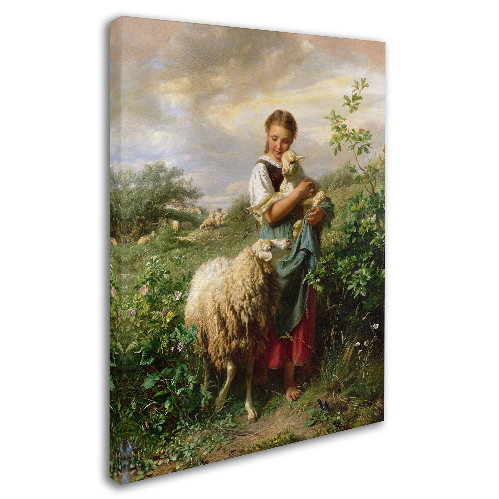 Trademark Global Johann Hofner &The Shepherdess 1866& Canvas Art