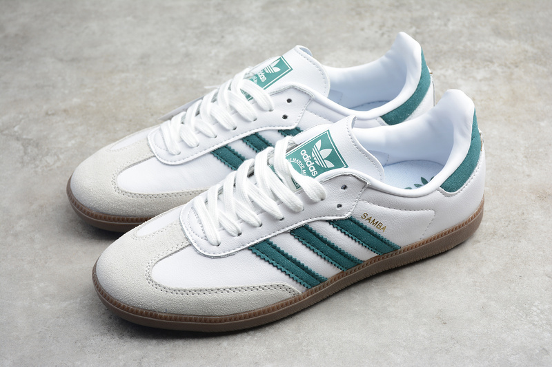 Adidas Samba Og Shoes Cloud White/Green B75680