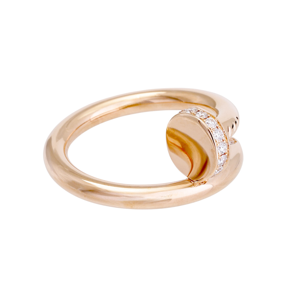 Cartier Juste un Clou Classic Model Ring 18K Rose Gold Diamond B4094800