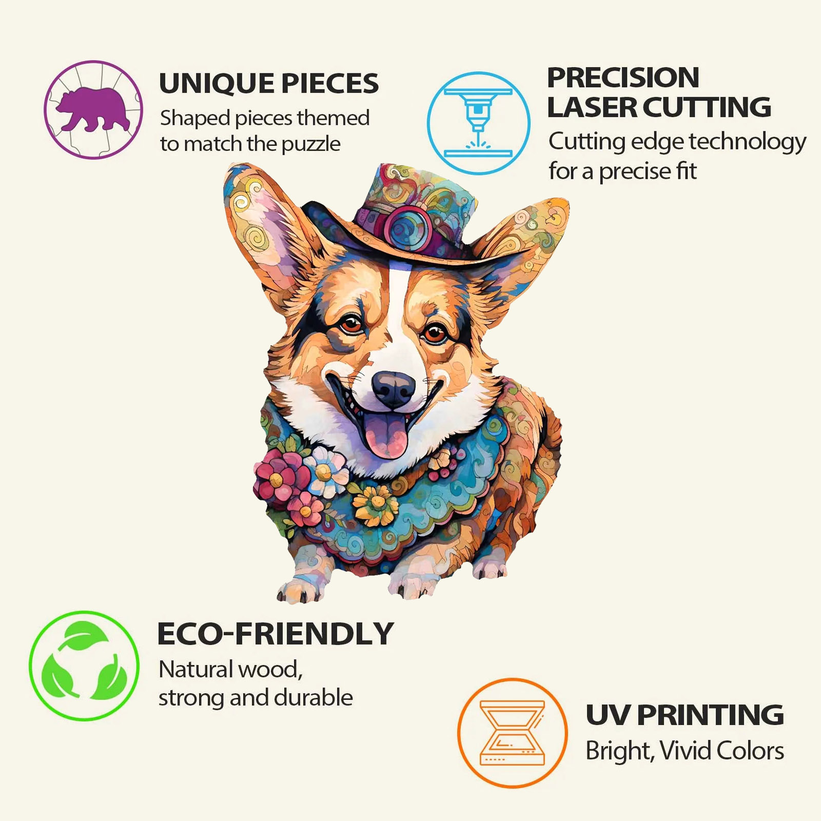 Wooden Animal Puzzle-Lovely Dog