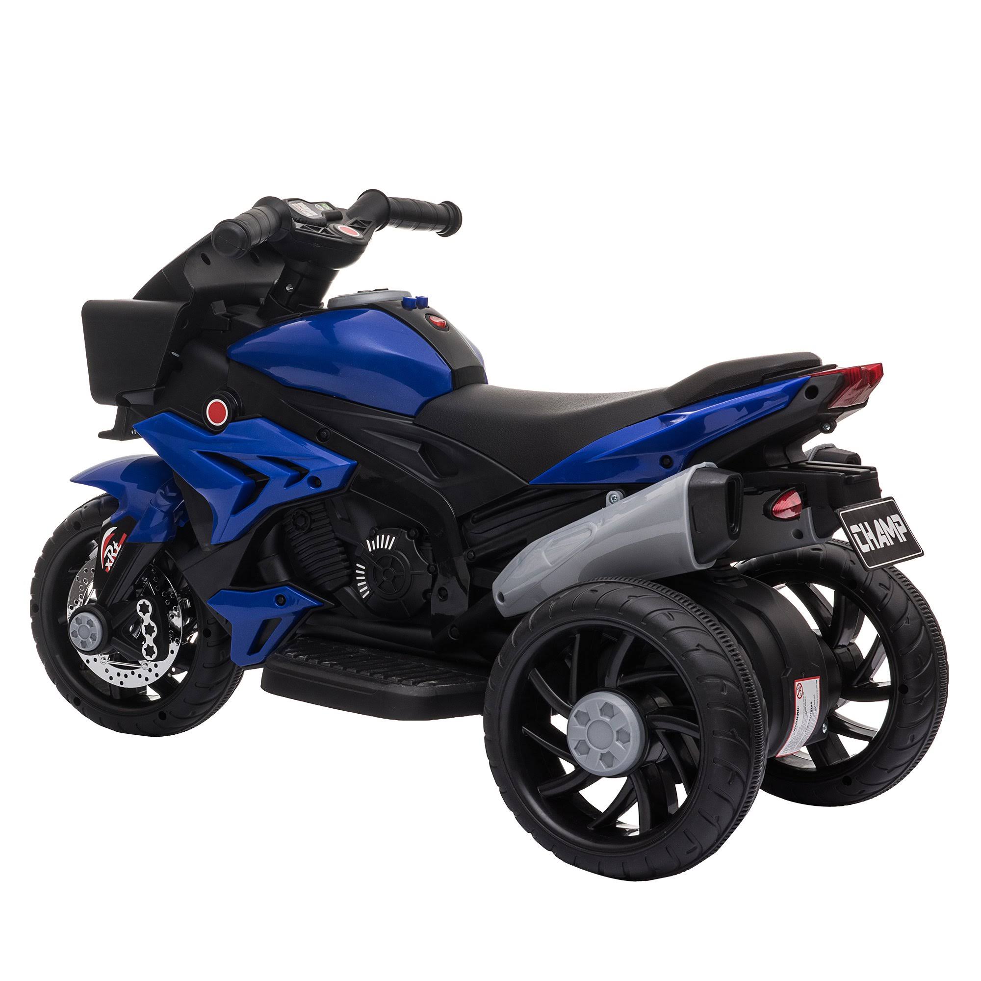 Aosom Kids Electric 6V Ride-On Motorcycle with Working Horn and Headlights for Boys and Girls 3-8 Years Old (Blue)