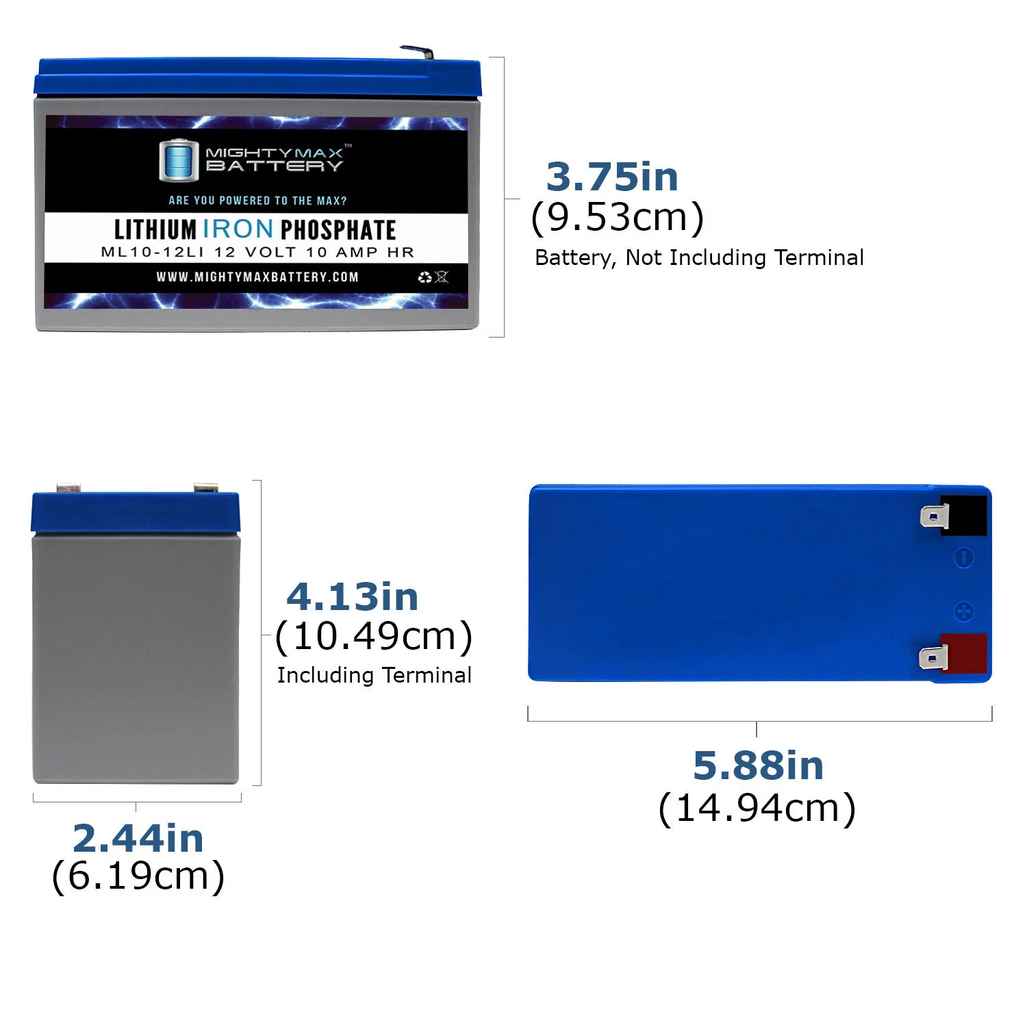 12V 10AH Lithium Replacement Battery Compatible with Exide Powerware 5115, PLUS 6 - 2 Pack
