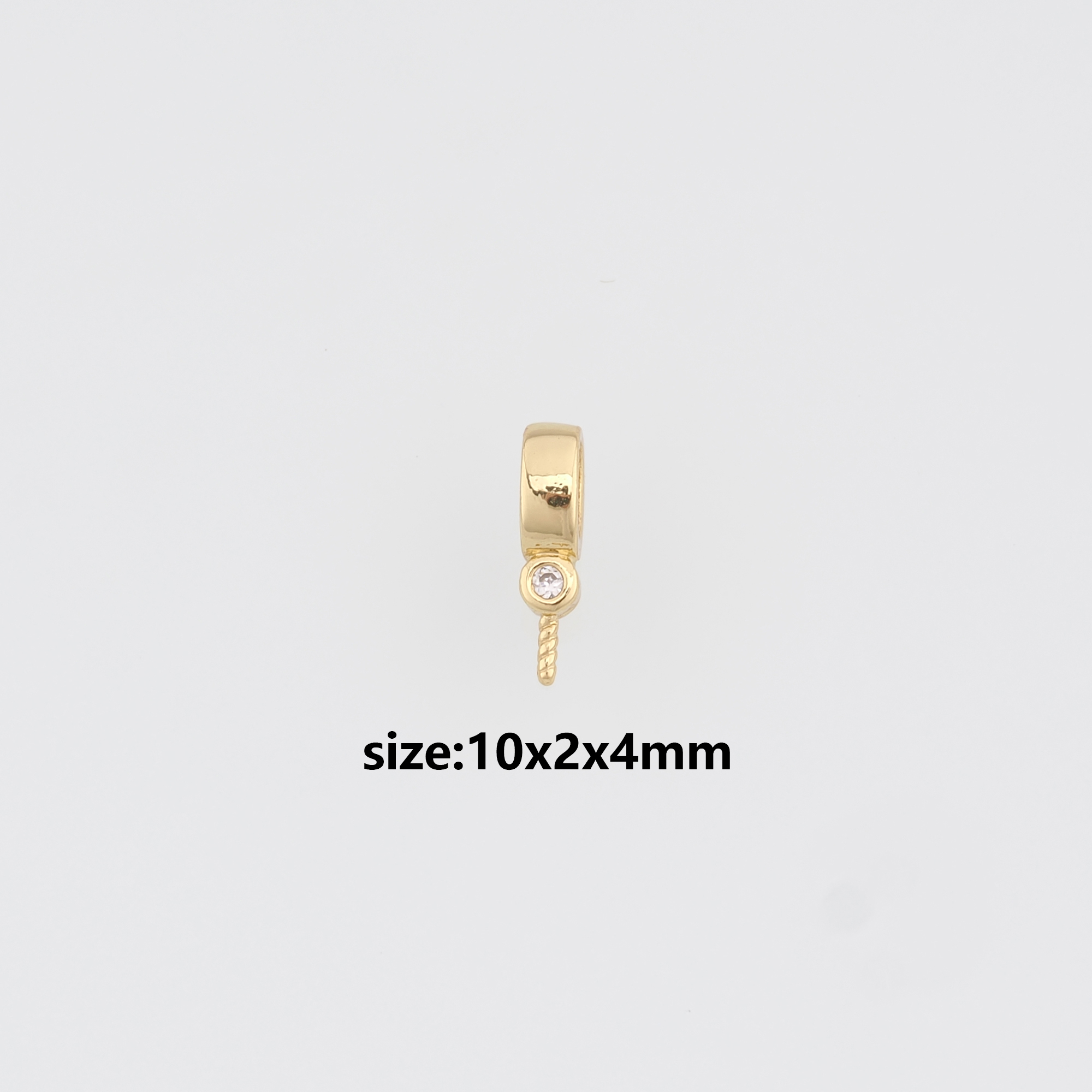 18K Gold Filled Pendant Clasp,Screw Eye Pin,Bail Connector for DIY Jewelry Necklace Bracelet