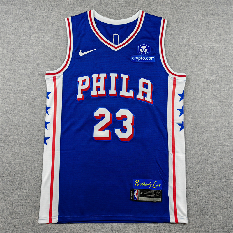 Men's Philadelphia 76ers LeBron James #23 Royal Swingman Jersey - Icon Edition