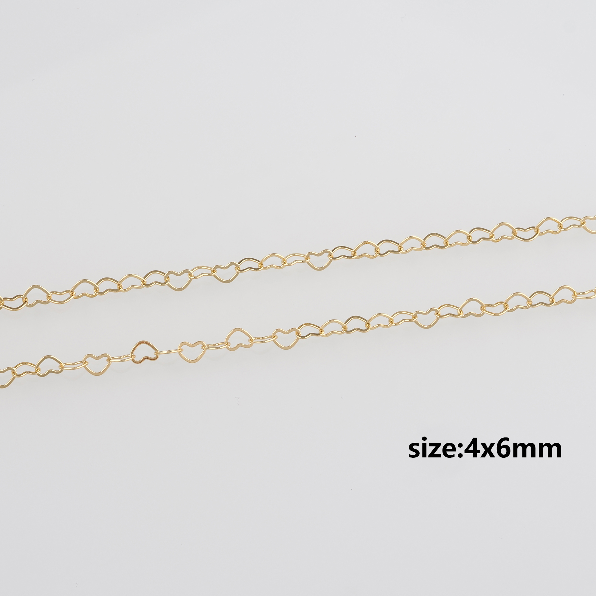 18K Gold Filled Heart Cable Chain Necklace,Dainty Thin Link Chain,Gold Chain Necklace for Women DIY Jewelry Making Supply