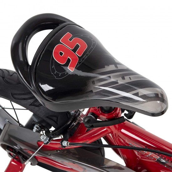 Cars Kid Bike Quick Connect Assembly, Handlebar Plaque w/Sounds & Training Wheels, 12″