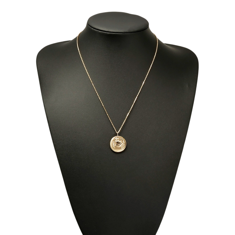 Van Cleef & Arpels Zodiac Medal Kankuri (cancer) Necklace 18K Yellow Gold