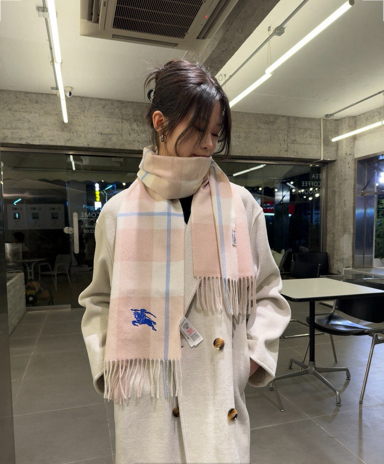 Burberry Cashmere Scarf Beige For Women 180cm