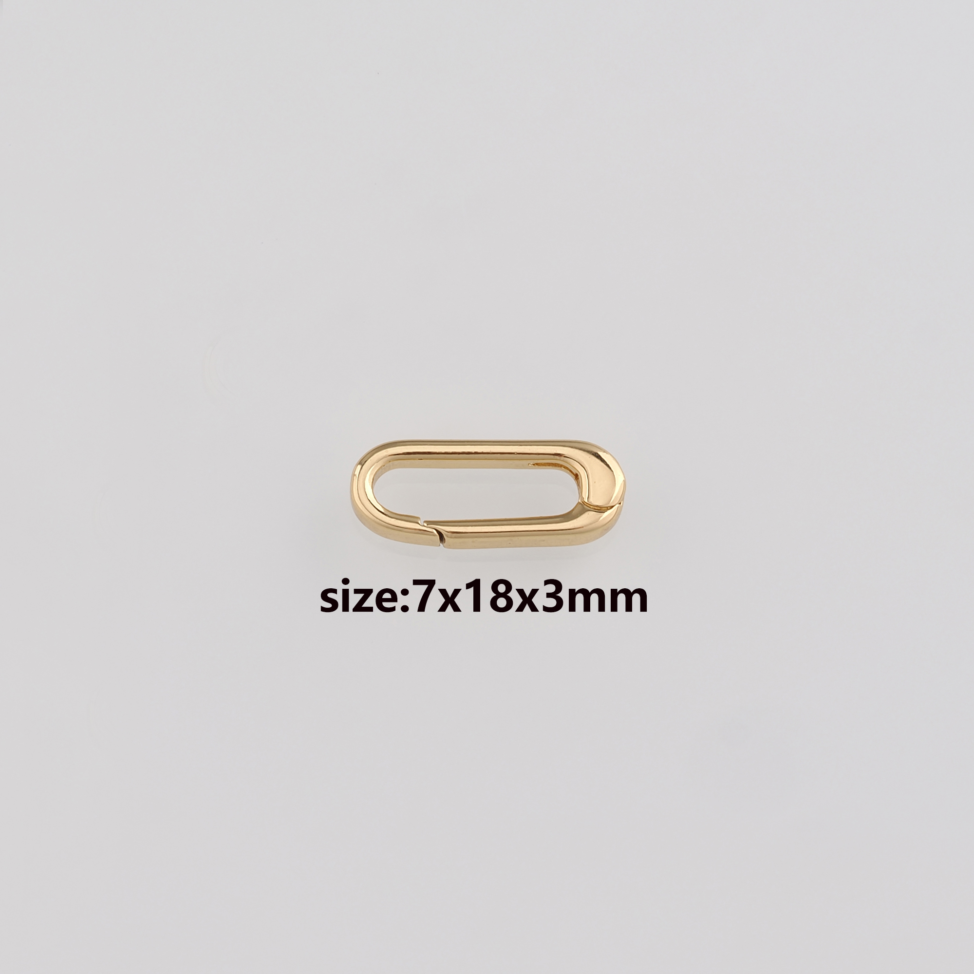 18K Gold Filled Oval Carabiner Clasp,Snap Buckle Bracelet Necklace for DIY Jewelry Finding Necklace Bracelet