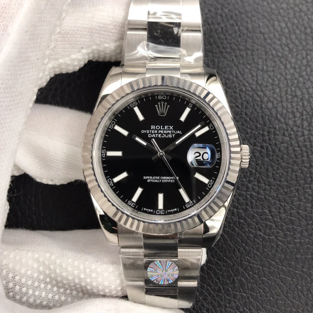 DATEJUST 41MM STAINLESS STEEL BLACK DIAL