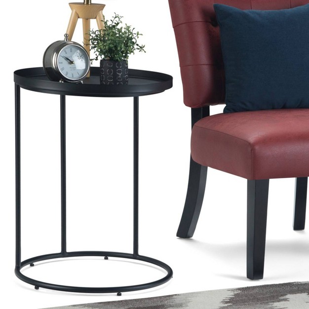 Lipton Metal Side Table Black Wyndenhall