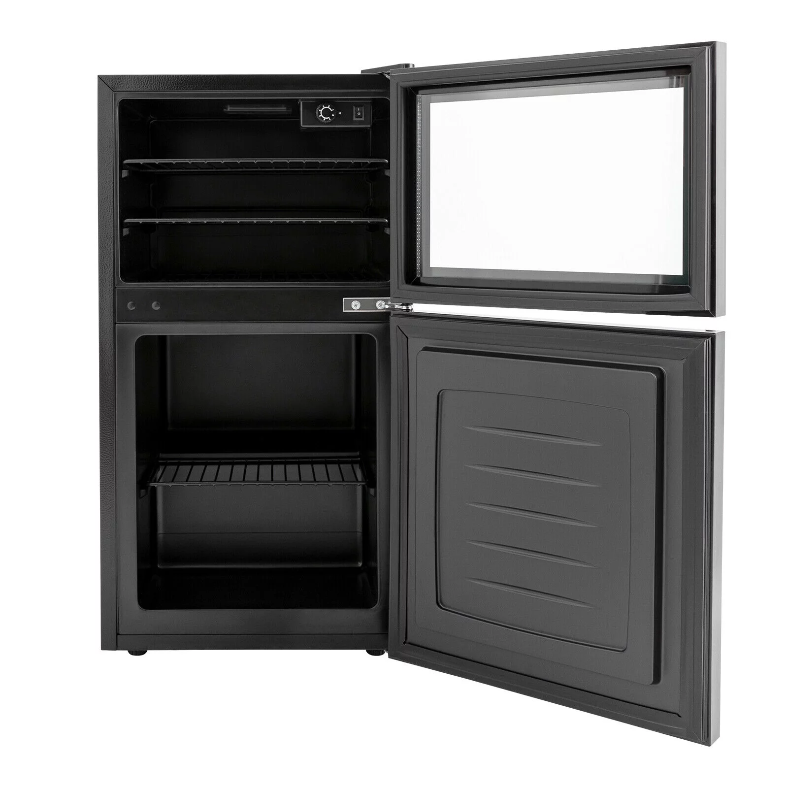 R600a 34“ Dual Zone Wine Cooler Refrigerator Built-in/Under-Counter Fridge Frost-Free 39.2-60.8℉,-0.4~ -7.6℉