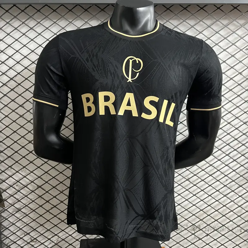 Player Version Masculino 26-27 Corinthians Training Jersey Black S-3XL