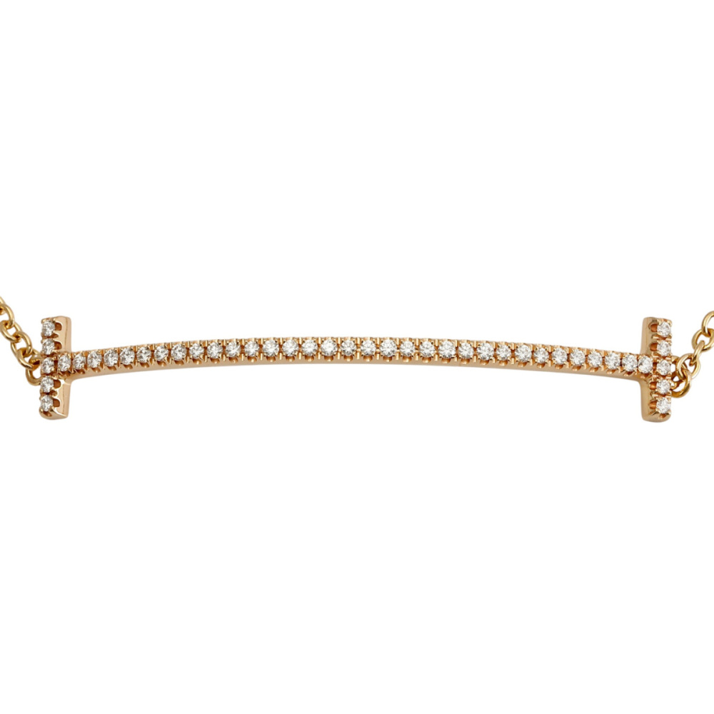 Tiffany & Co. Tiffany T Smile Necklace 18K Rose Gold