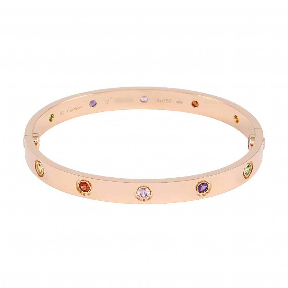Cartier Love Bless Bracelet 18K Rose Gold Multicolor B6036500