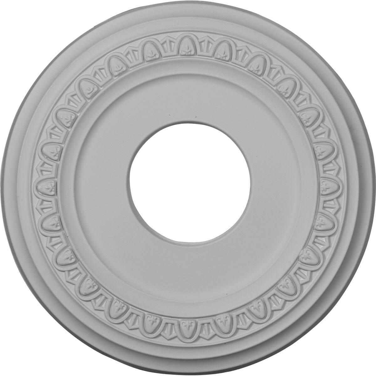 12 1/4x22OD x 4x22ID x 1 1/8x22P Jackson Ceiling Medallion (Fits Canopies Up to 7 3/8x22), Hand-Painted Black Pearl