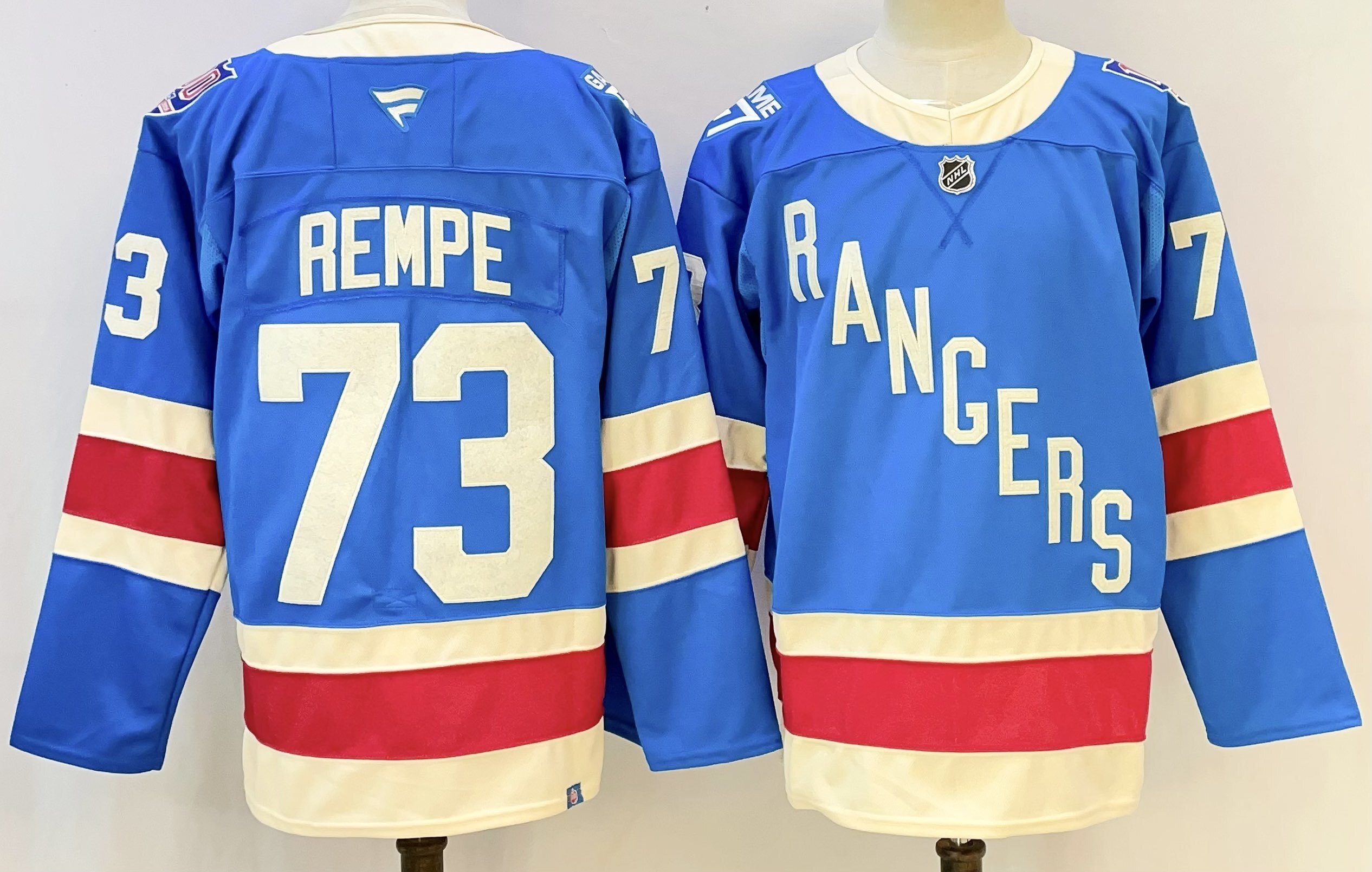 Men's New York Rangers Matt Rempe #73 Fanatics Blue Breakaway Player Jersey