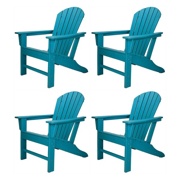 Leisure Classics UV Protected Indoor Outdoor Patio Chair,Turquoise (4 Pack)