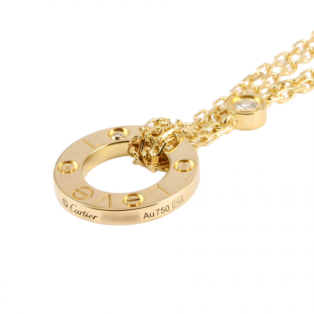 Cartier Love Necklace 18K Yellow Gold Diamond B7219500