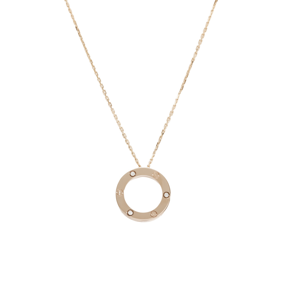 Cartier Love Necklace 18K Rose Gold Diamond B7014700