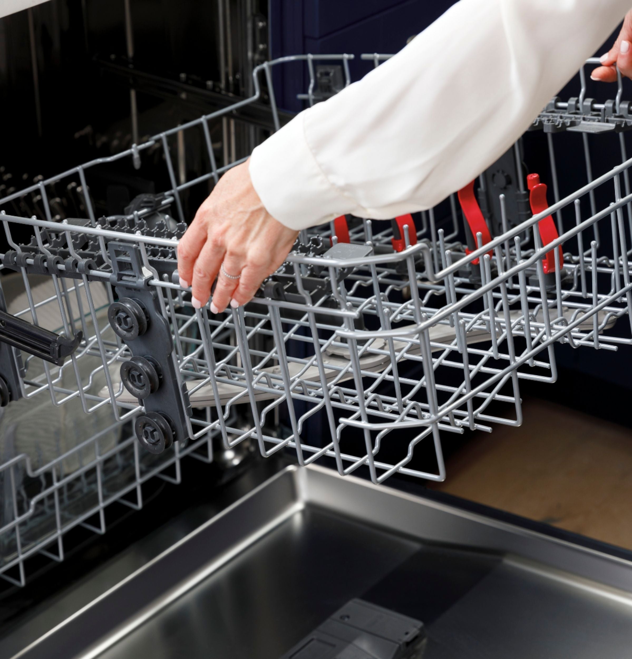 GE - Top Control Built-In Dishwasher with Stainless Steel Tub, 48 dBA - Slate