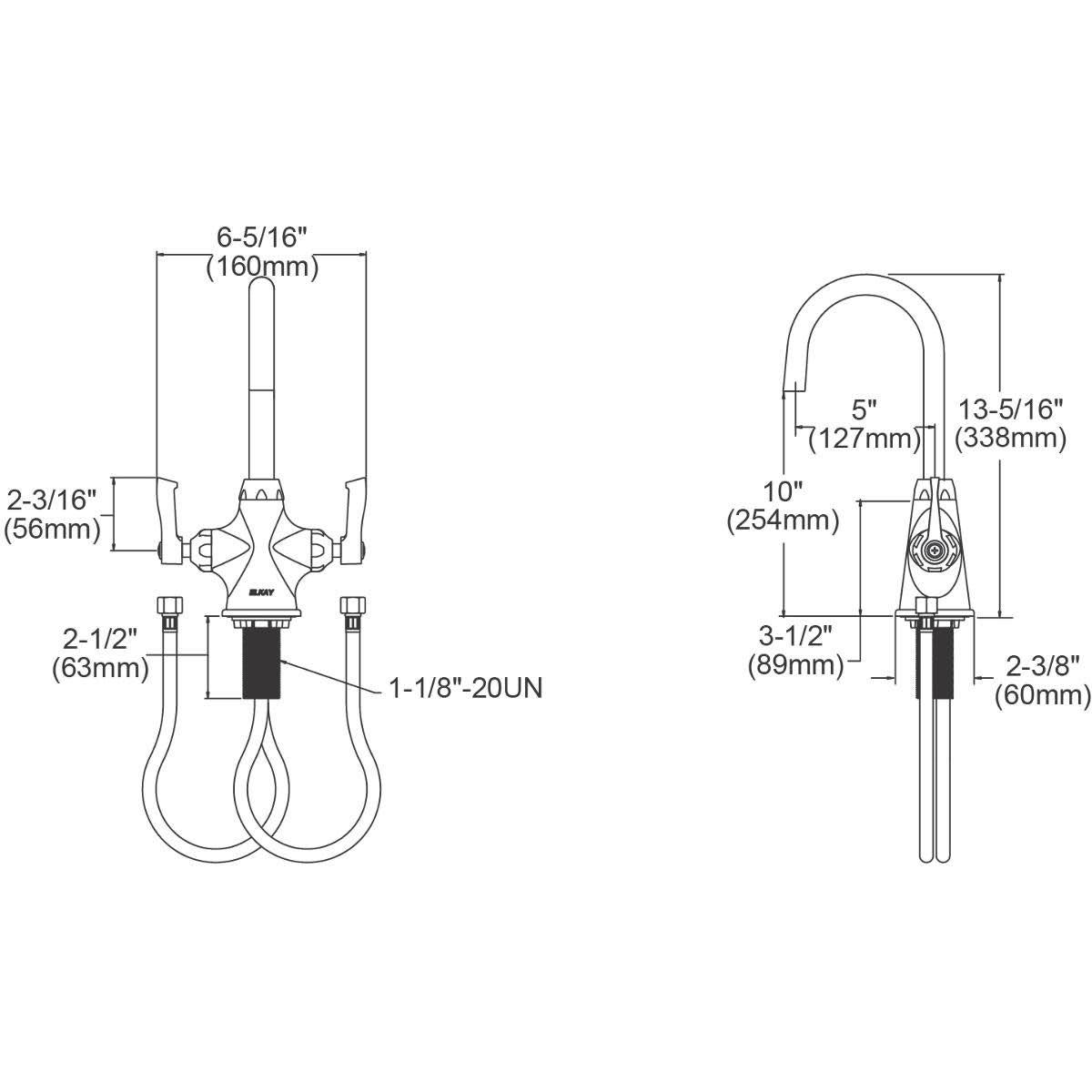 Elkay LK500LGN05L2 Utility Faucet Chrome