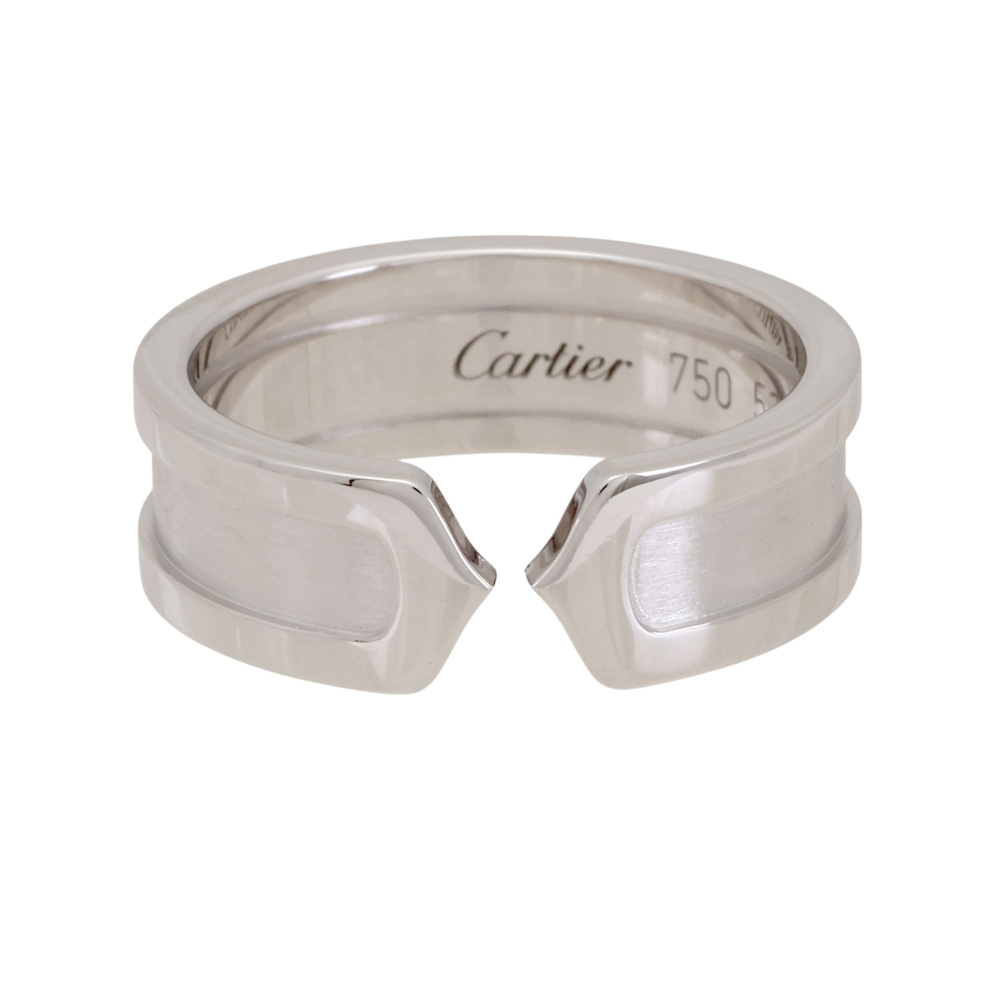 Cartier 2C C Do Ring 18K White Gold B4040500