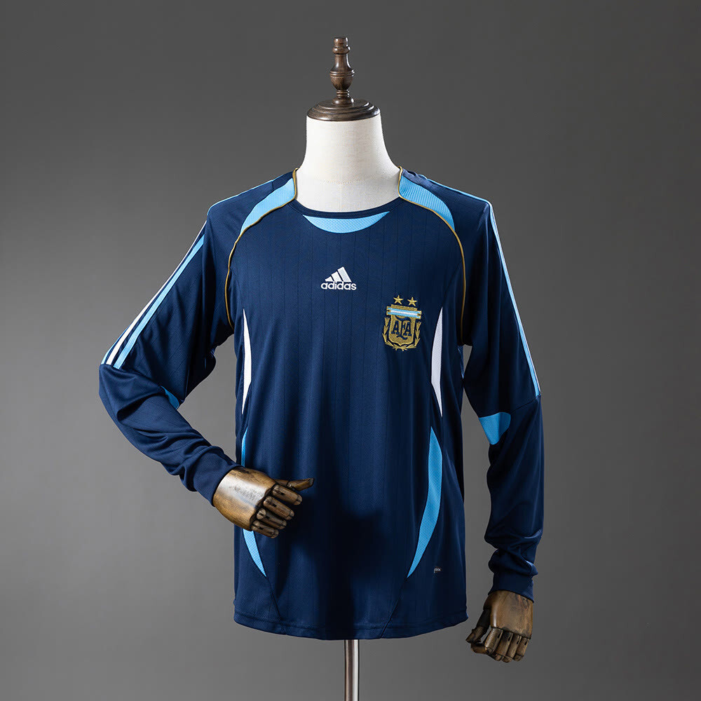 Argentina 2006-07 World Cup Away Long Sleeves Retro Jersey