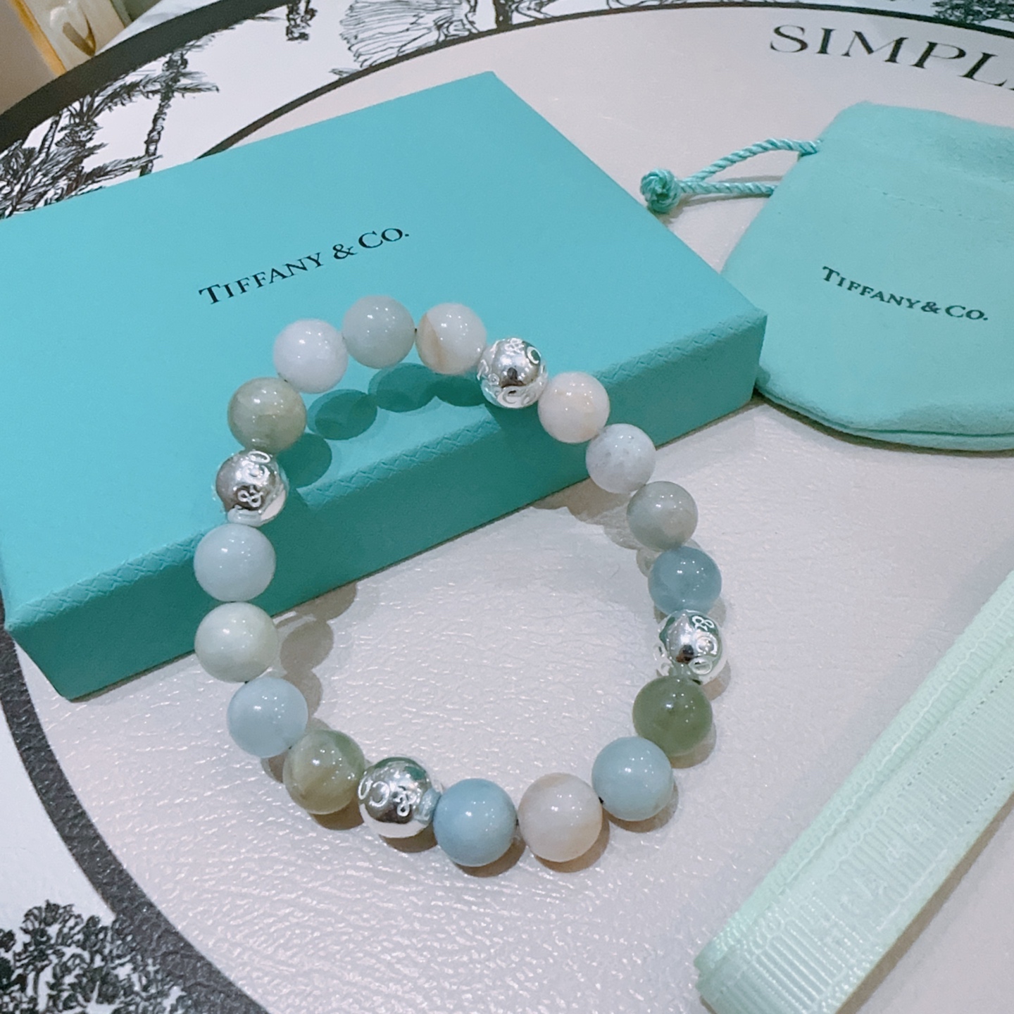 Tiffany bracelet multi-element agate silver style bracelet for men and women - cnluxepick