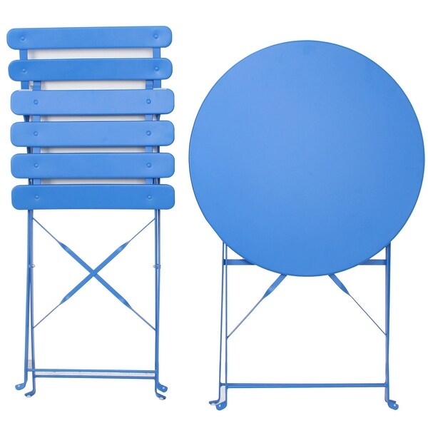 Merax 3 Pieces Patio Bistro Balcony Metal Set