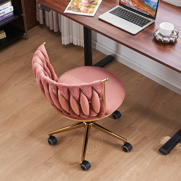 Office Desk Chair,Upholstered Home Office Desk Chairs with Adjustable Swivel Wheels
