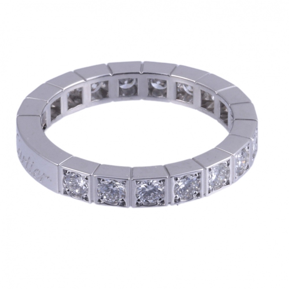 Cartier Laniere Ring 18K White Gold Diamond