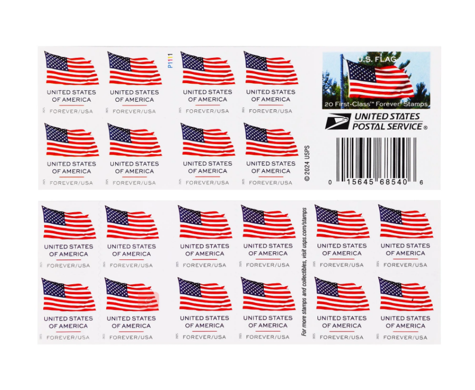 U.S. Flags 2025 Forever Stamp Booklets - USPS