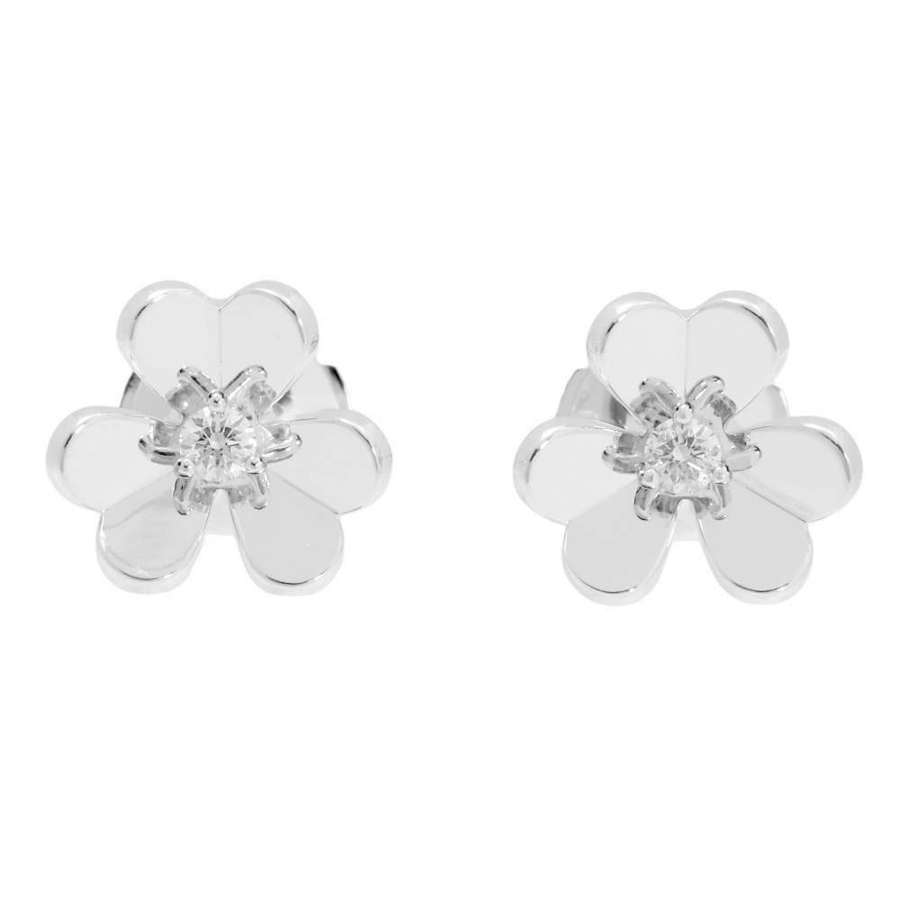 Van Cleef & Arpels Frivole Earrings 18K White Gold VCARPJMO00