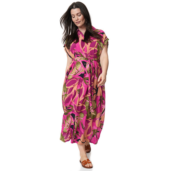 Gina Benotti Damen Midi-Kleid mit Allover-Print