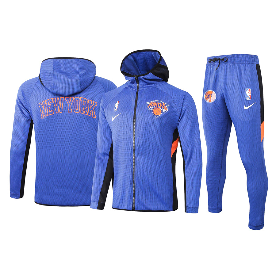 Men's New York Knicks 2019/20 Showtime Full-Zip Therma Flex Performance Hoodie