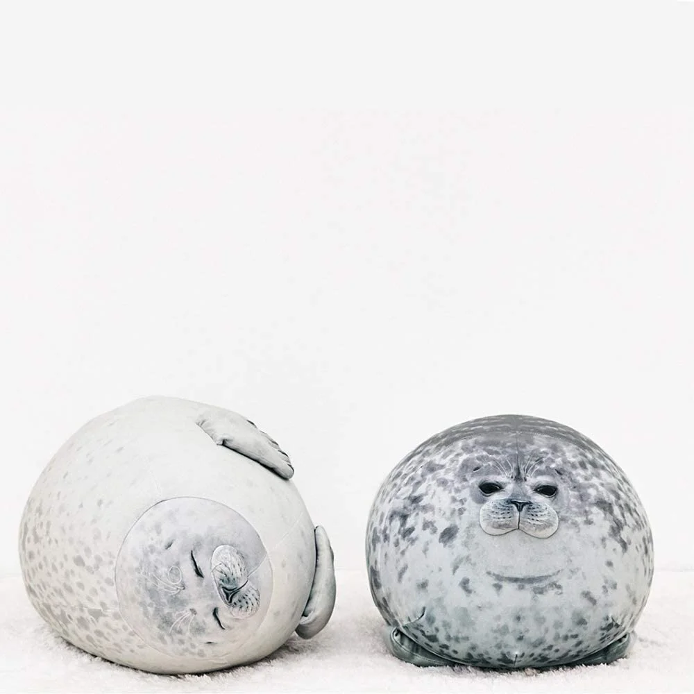 Chubby Blob Seal Pillow,Stuffed Cotton Plush Animal Toy Cute Ocean Large(23.6 in)…