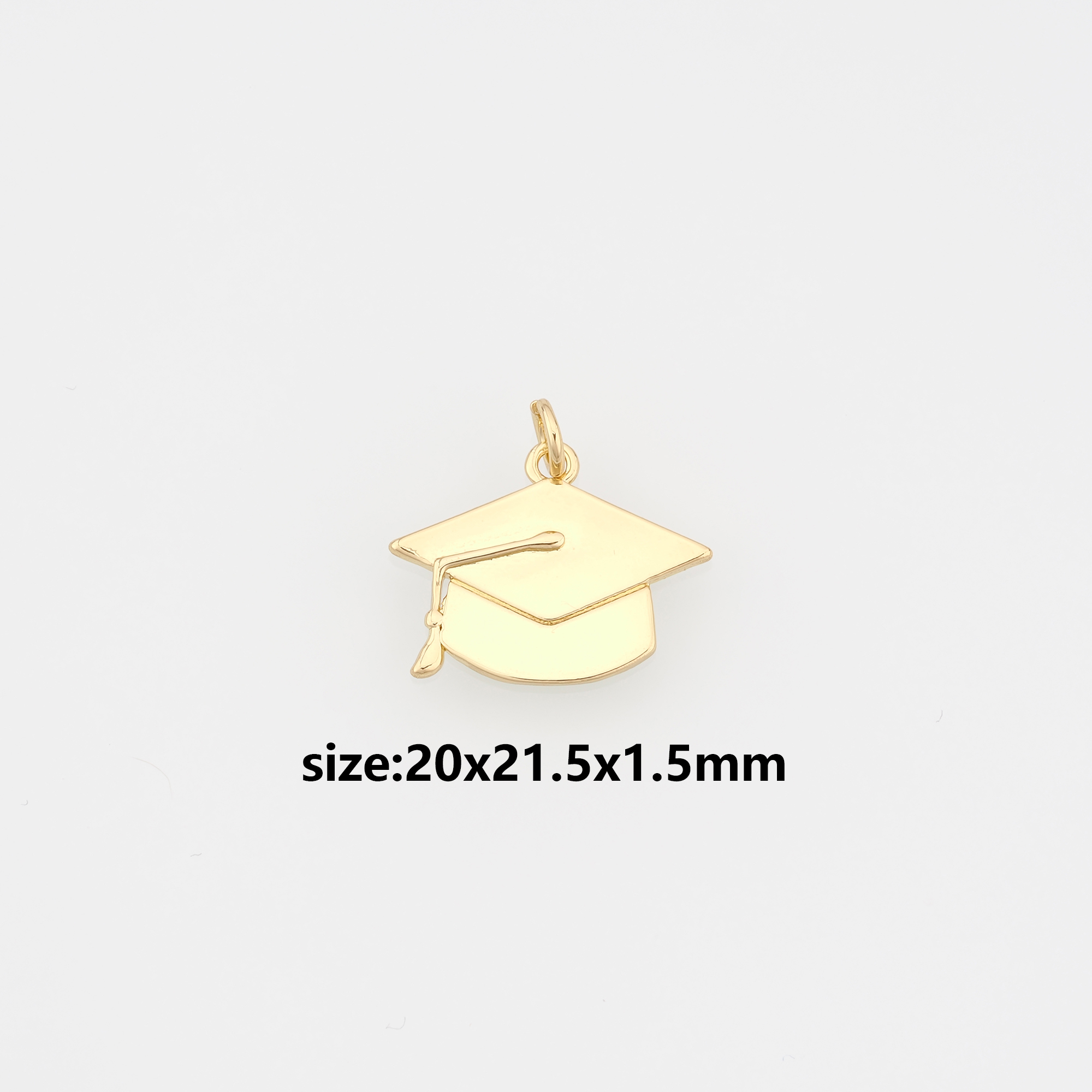 18K Gold Filled Doctoral Hat Pendant,Hat Charm,Doctoral Hat Earrings Necklace for DIY Jewelry Making Supply