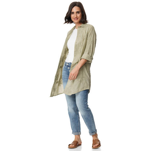 Gina Benotti Damen Bluse mit Stickerei