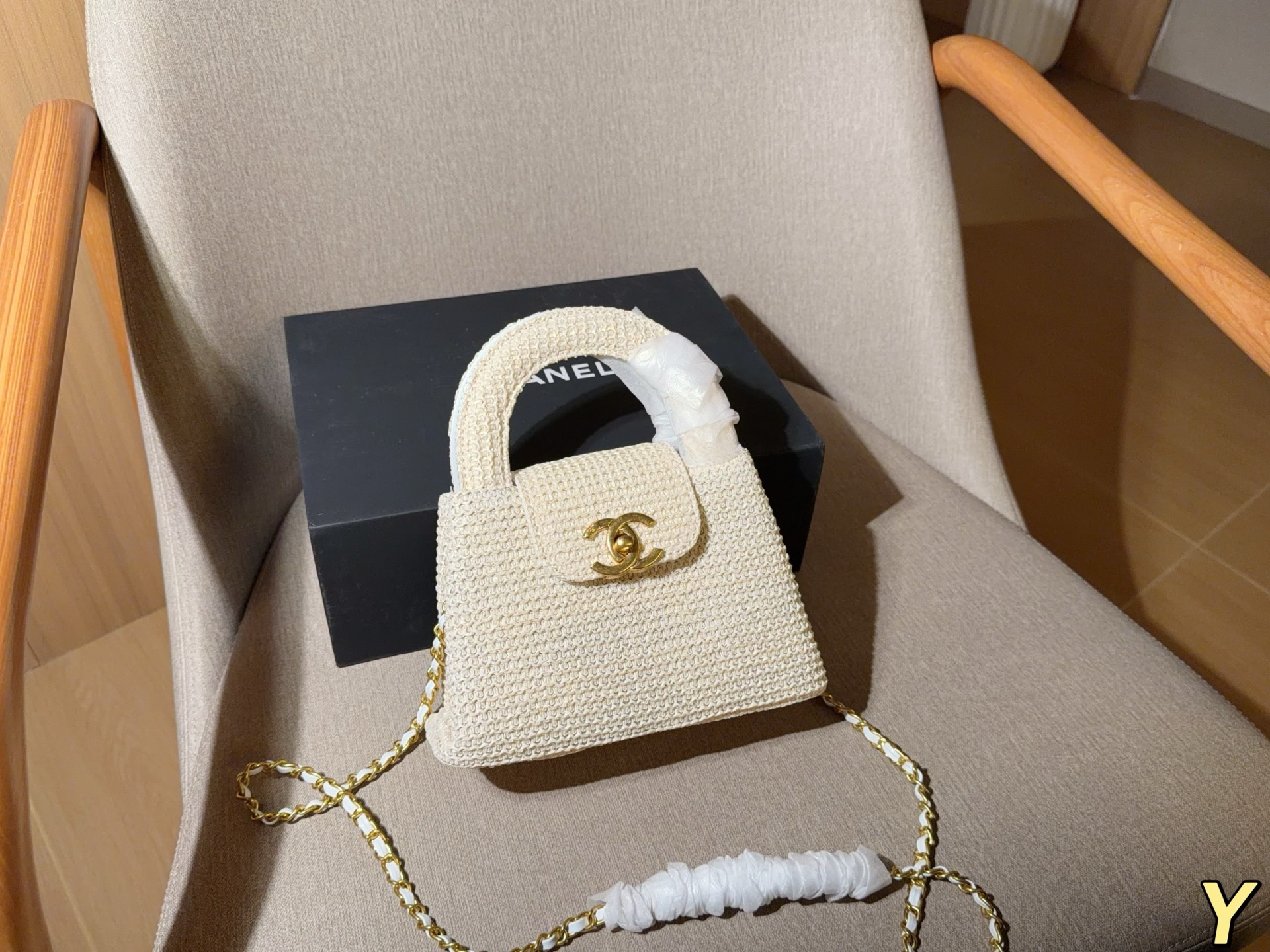 Chanel Kelly straw woven bag - cnluxepick