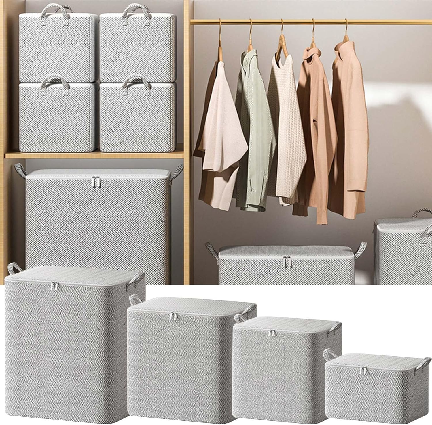 New portable non-woven zipper storage bag