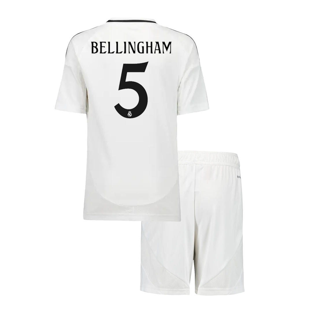 BELLINGHAM #5 Real Madrid Home Kids Soccer Jerseys Kit
