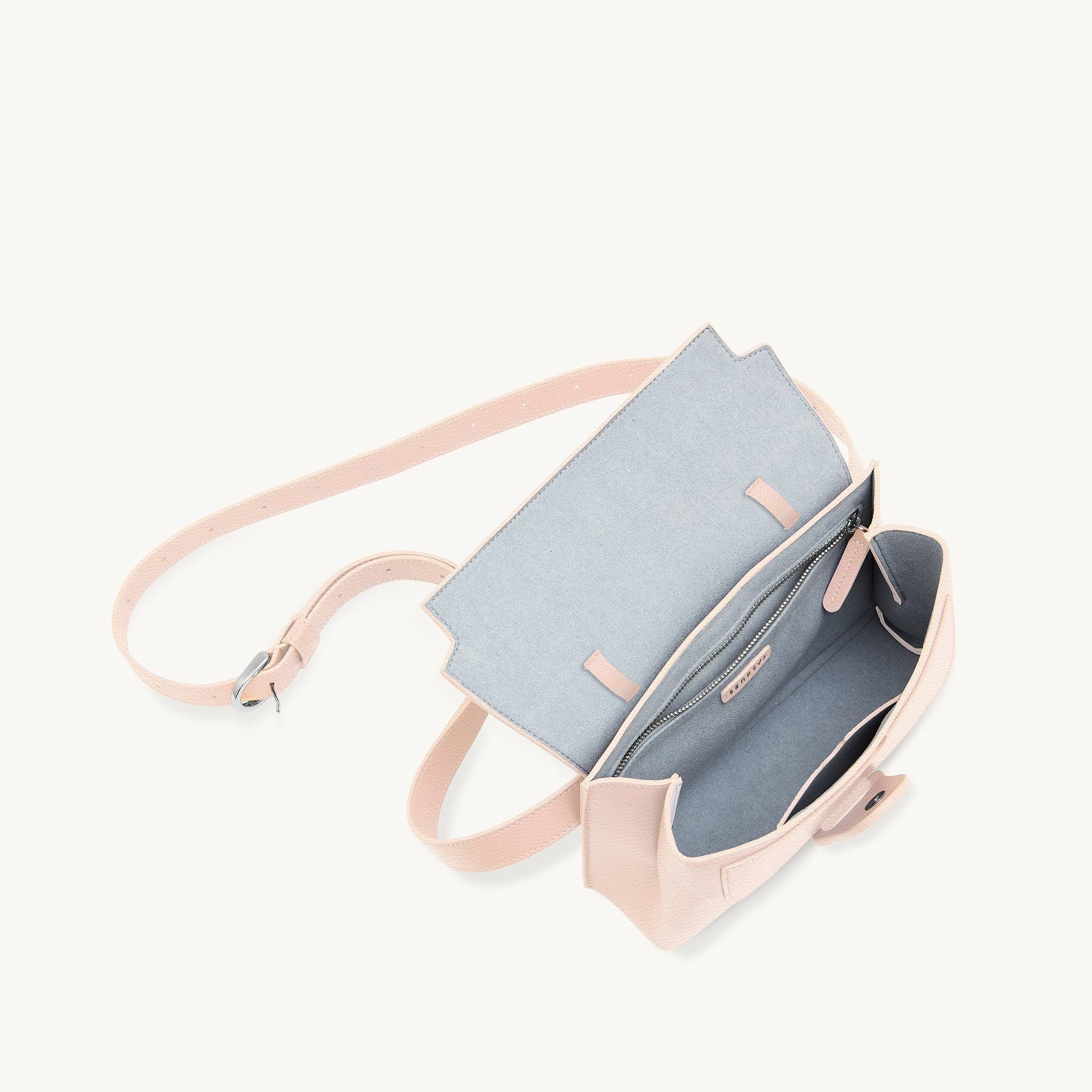 SENREVE | Aria Belt Bag | Pebbled Sand / Silver