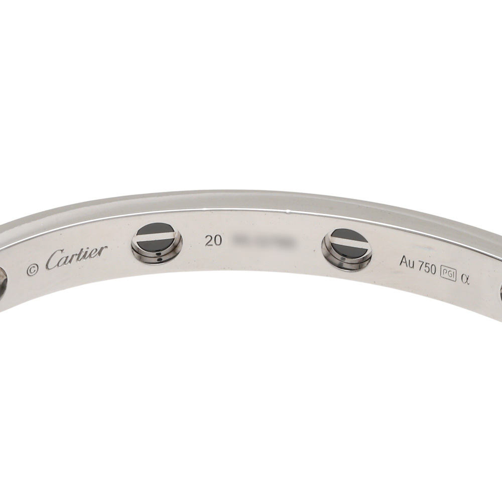 Cartier Love Classic Model Bracelet 18K White Gold N6032400