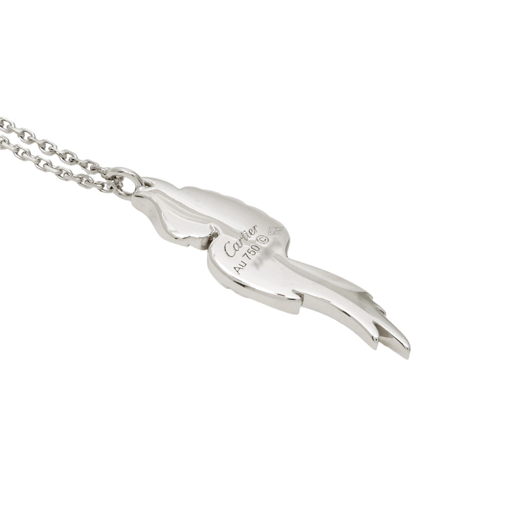 Cartier Parrot Motif 18k White Gold Necklace B3046200