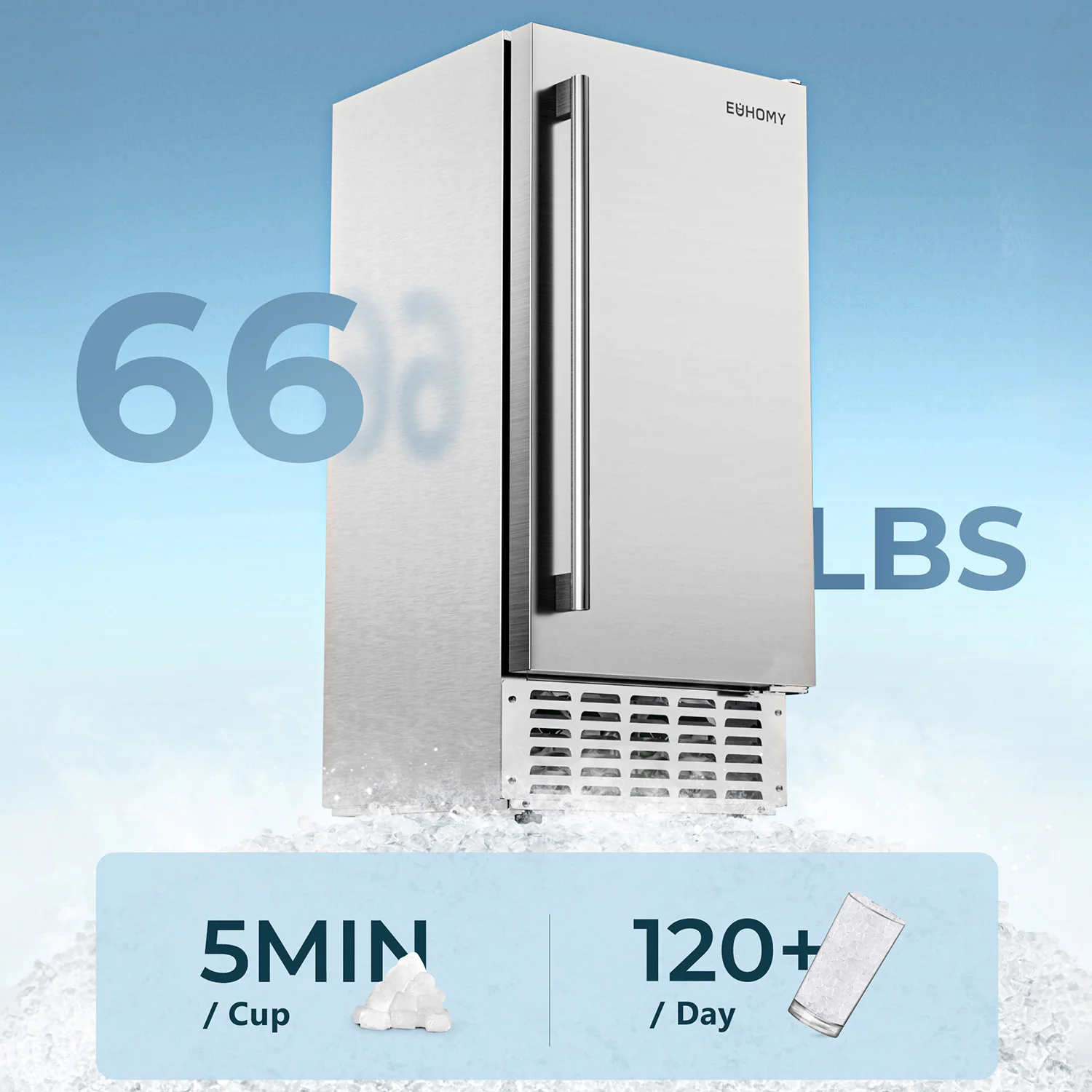 Commercial Under Counter Nugget Ice Maker Machine