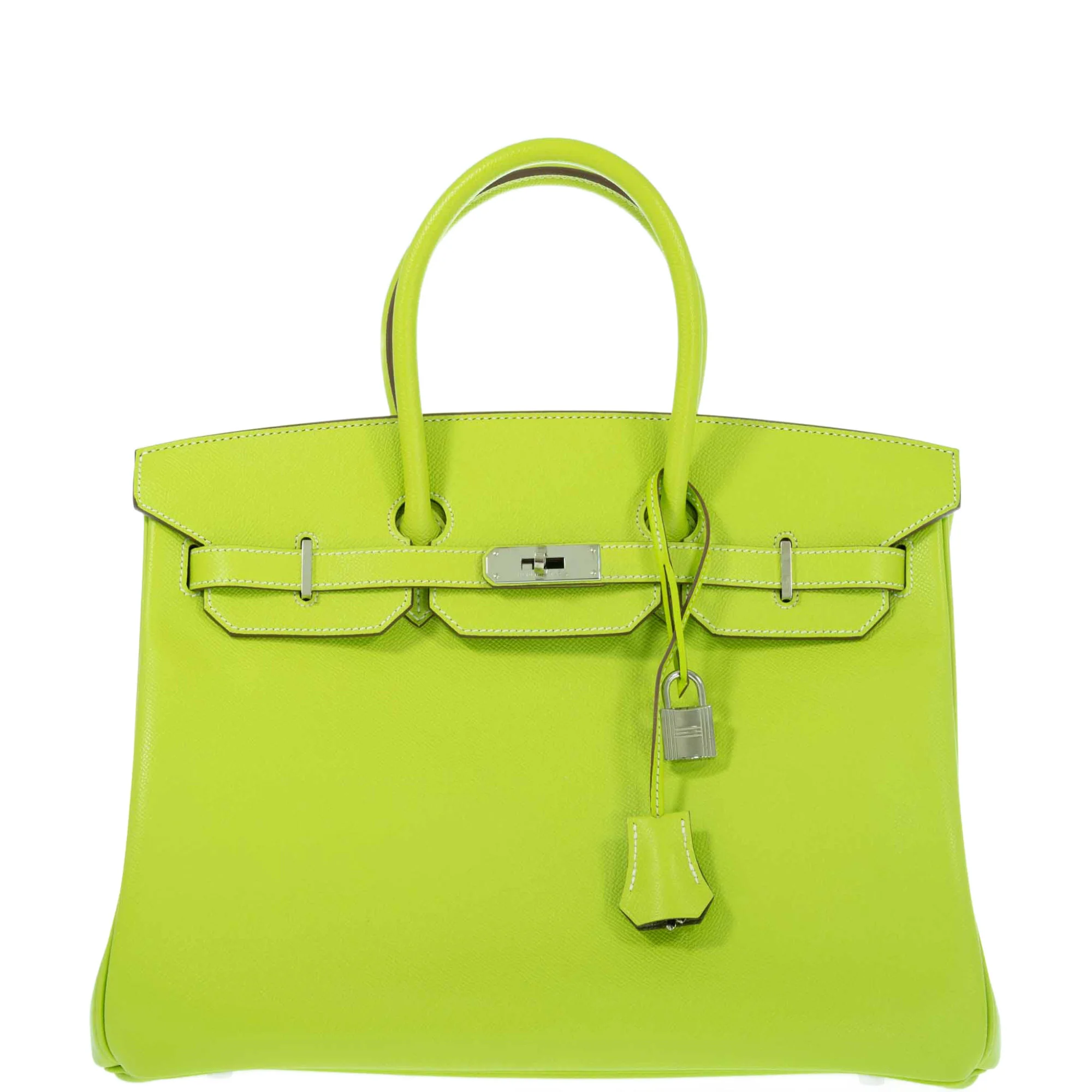 Hermès Birkin 35 Candy Collection Kiwi and Vert Cypress Epsom Palladium Hardware