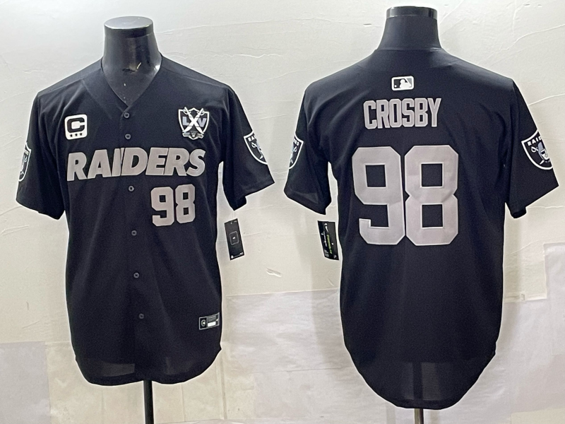 Men's Las Vegas Raiders Maxx Crosby #98 Black Team Player Jersey